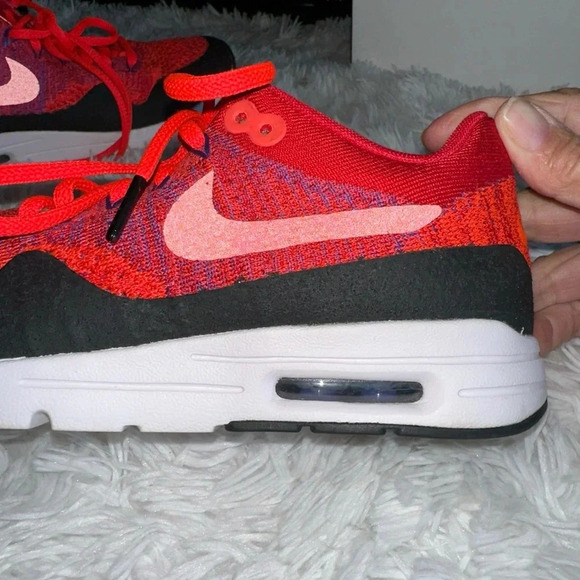 Nike Womens Air Max 1 Ultra Flyknit Running Trainers 859517 600 Sneakers Shoes - Picture 4 of 14